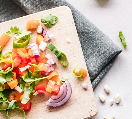 Légumes frais découpés pour un buffet traiteur